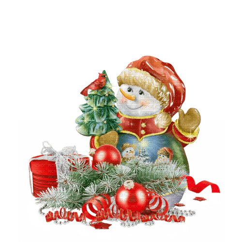 Christmas Snowman Tree Gift - Bogusia - gratis png