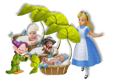 Kaz_Creations Baby Enfant Child Girl Boy Friends Alice In Wonderland 7 Dwarfs - png gratuito