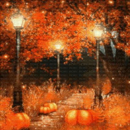 Autumn.BG.Orange.Animated - KittyKatLuv65 - GIF เคลื่อนไหวฟรี