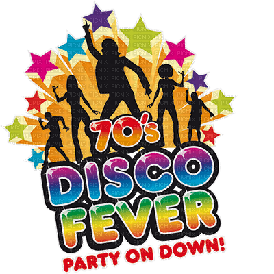 Kaz_Creations Logo 70s Disco Fever - png gratis