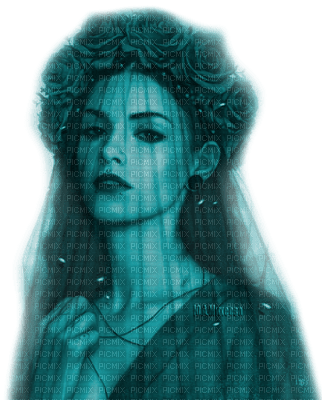 Y.A.M._Gothic woman  blue - фрее пнг