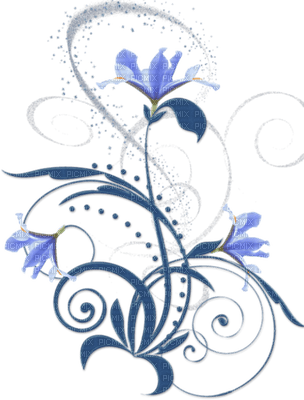 fleur bleu.Cheyenne63 - 免费PNG