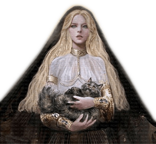 Rena Fantasy Girl Mädchen Gothic Katze Cat - png ฟรี