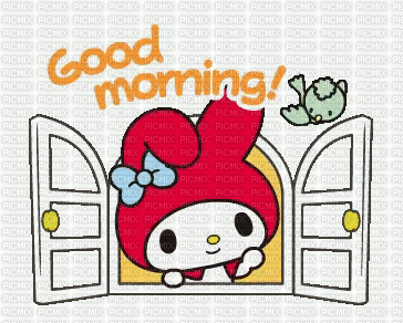 Good Morning My Melody - GIF animasi gratis