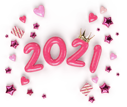 2021 Text New Year - Bogusia - nemokama png
