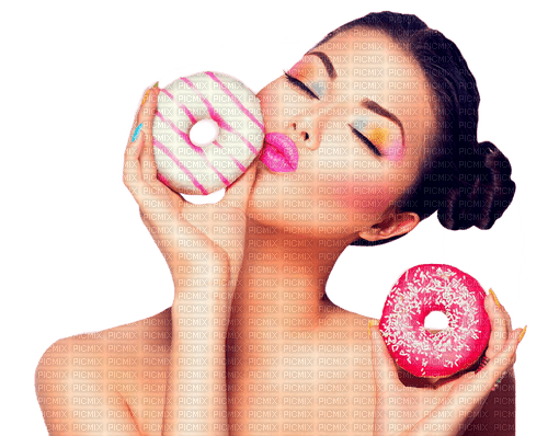 woman with donuts by nataliplus - бесплатно png