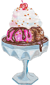 animated ice cream sundae - GIF animasi gratis