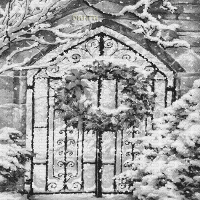 Y.A.M._New year Christmas background black-white - 免费动画 GIF