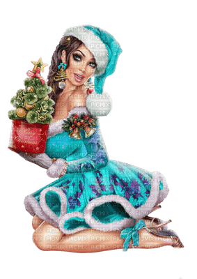 Kaz_Creations Colour Girls Christmas Noel - png gratuito