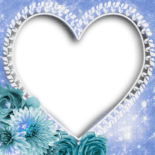 kikkapink frame vintage valentine heart flowers - bezmaksas png