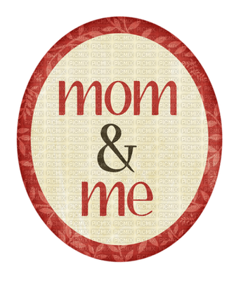 Kaz_Creations Deco Sign Text Mom & Me Colours - darmowe png
