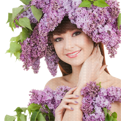 Spring Lilac Woman - PNG gratuit