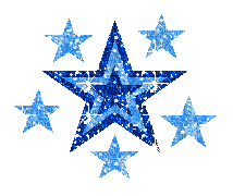 Blue stars animated deco [Basilslament] - Nemokamas animacinis gif