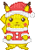 pikachu Christmas santa outfit - GIF animate gratis