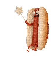 Cute Hot Dog - GIF animado gratis