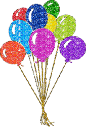 Glitter-Ballone. - Zdarma animovaný GIF