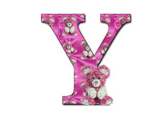 Kaz_Creations Alphabets Pink Teddy Letter Y - kostenlos png