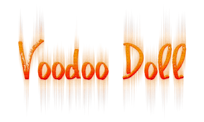 soave text voodoo doll gothic orange - ücretsiz png