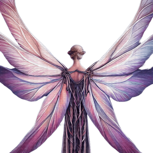 kikkapink fairy autumn woman girl purple - ücretsiz png