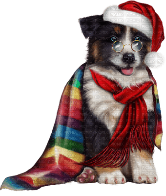Kaz_Creations Christmas Dog Pup Dogs Colours - δωρεάν png