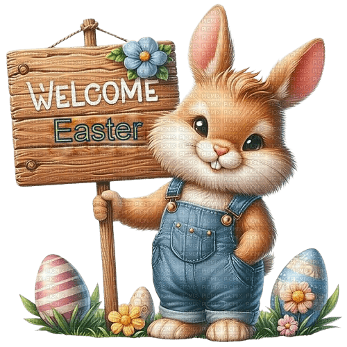 Easter.Rabbit.Lapin.Pâques.Victoriabea - PNG gratuit