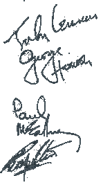 beatles signatures - Free PNG