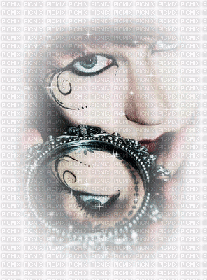 visage de femme gothique - 免费动画 GIF