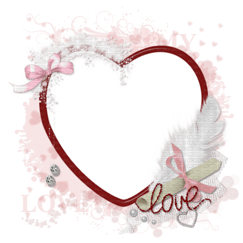 Cadre.Frame.Love.Heart.Victoriabea - Free PNG