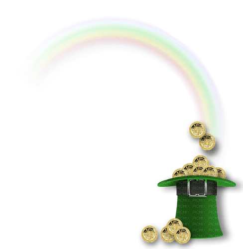 Hat,Coins And Rainbow - бесплатно png