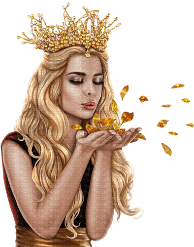 Woman Gold Leaf - Bogusia - δωρεάν png