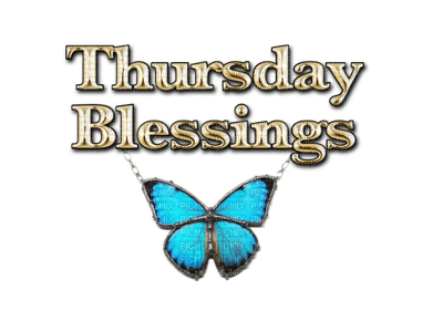 Kaz_Creations Text Logo Thursday Blessings - PNG gratuit