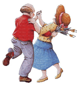 abuelos bailando - Бесплатни анимирани ГИФ