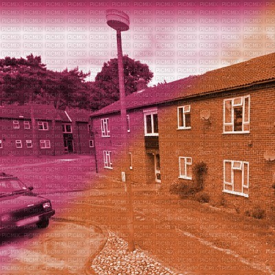 Pink/Orange Houses - gratis png