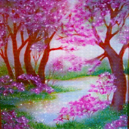 spring blossom background - Gratis animeret GIF