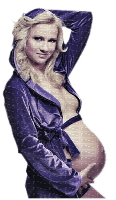 Kaz_Creations Woman Femme Purple Pregnant - png gratis
