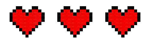 Corazones pixelado rojos - Ingyenes animált GIF