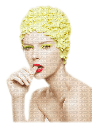 Kaz_Creations Woman Femme Yellow Hat - Free PNG