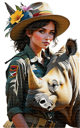 loly33 femme rhino - Free PNG