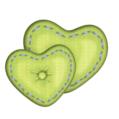 Kaz_Creations Deco Hearts Colours Green - PNG gratuit