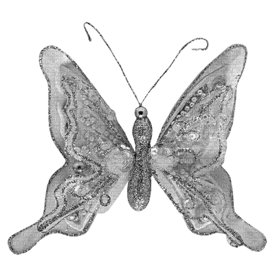 Kaz_Creations Silver Deco Colours Butterfly - PNG gratuit
