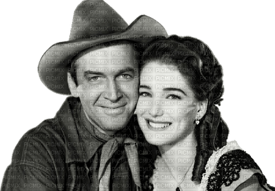 Western( James Stewart et Julie Adams ) - безплатен png
