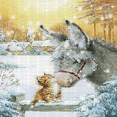 kikkapink background christmas winter animated - Gratis animeret GIF