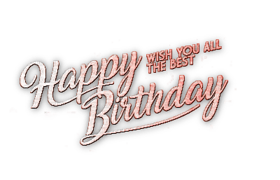 soave text birthday pink - PNG gratuit