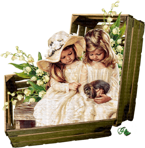 vintage girl sister sisters kikkapink - δωρεάν png