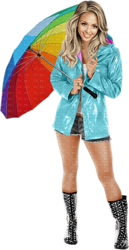 Woman in raincoat. Leila