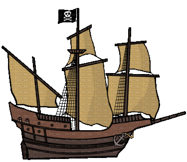 pirate ship bp - Бесплатный анимированный гифка