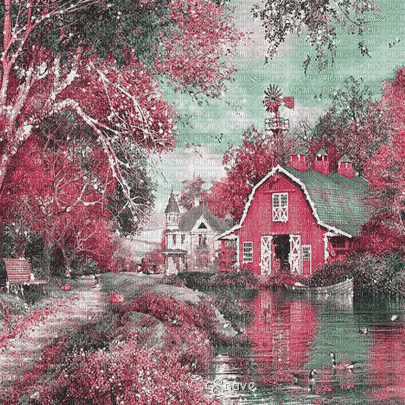 soave background animated autumn vintage house - Бесплатный анимированный гифка
