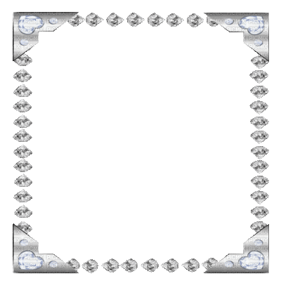frame cadre rahmen  tube vintage silver diamond - GIF animado gratis