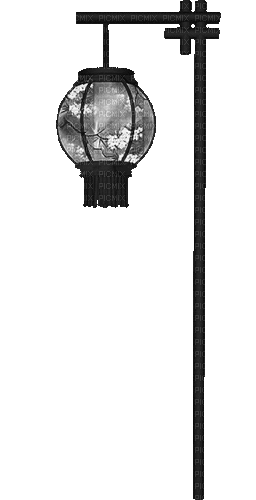 Animated Asian Lantern.Black - By KittyKatLuv65 - Бесплатни анимирани ГИФ