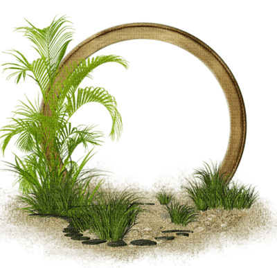 cadre cercle herbe frame grass circle - gratis png